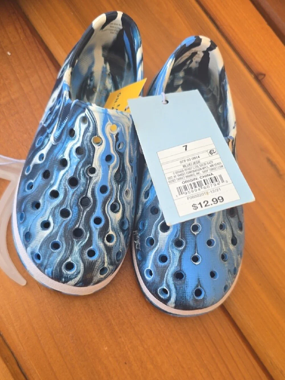 Kids Blue Water-Resistant Slip-On Shoes